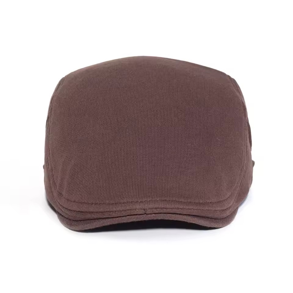 2026 Cotton Adjustable Newsboy Caps Men Woman Casual Beret Flat Ivy Cap Soft Solid Color Driving Cabbie Hat Unisex Black Gray Hats
