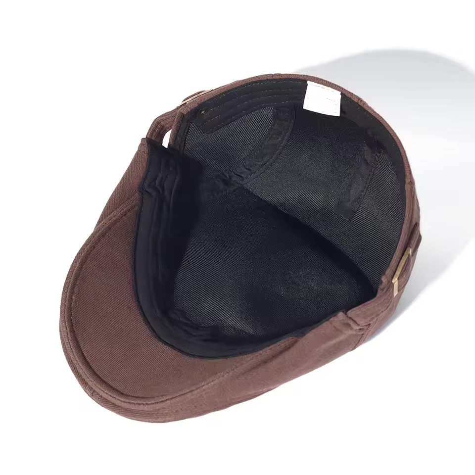 2026 Cotton Adjustable Newsboy Caps Men Woman Casual Beret Flat Ivy Cap Soft Solid Color Driving Cabbie Hat Unisex Black Gray Hats