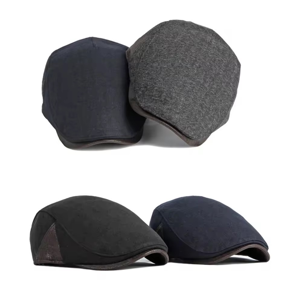 2026 Men Side Triangle Label Newsboy Caps British Painters Hats Spring and Autumn Flat Cap Hip Hop Berets
