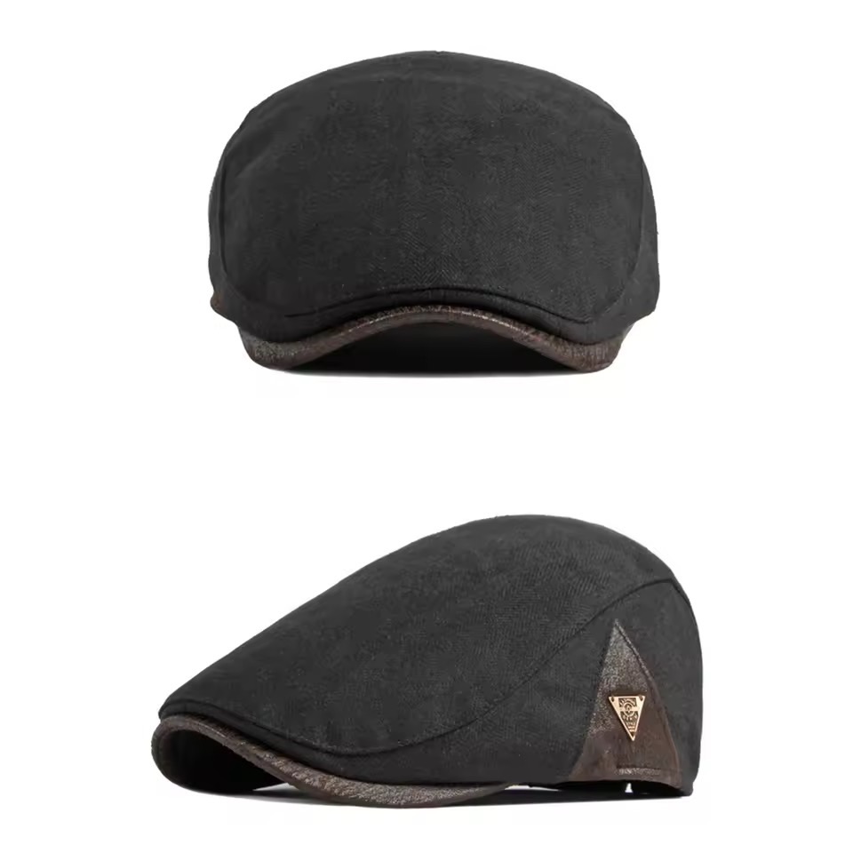 2026 Men Side Triangle Label Newsboy Caps British Painters Hats Spring and Autumn Flat Cap Hip Hop Berets
