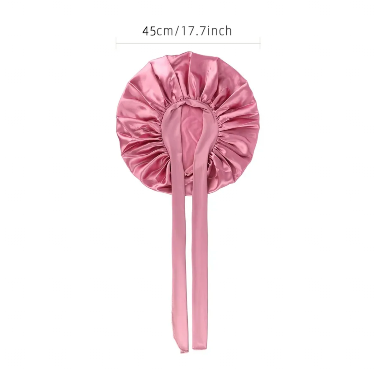 2026 New Women Large Satin Bonnet Silky Night Sleeping Cap with Stretchy Tie Band Shower Cap Curly Braid Hair Head Cover Turban