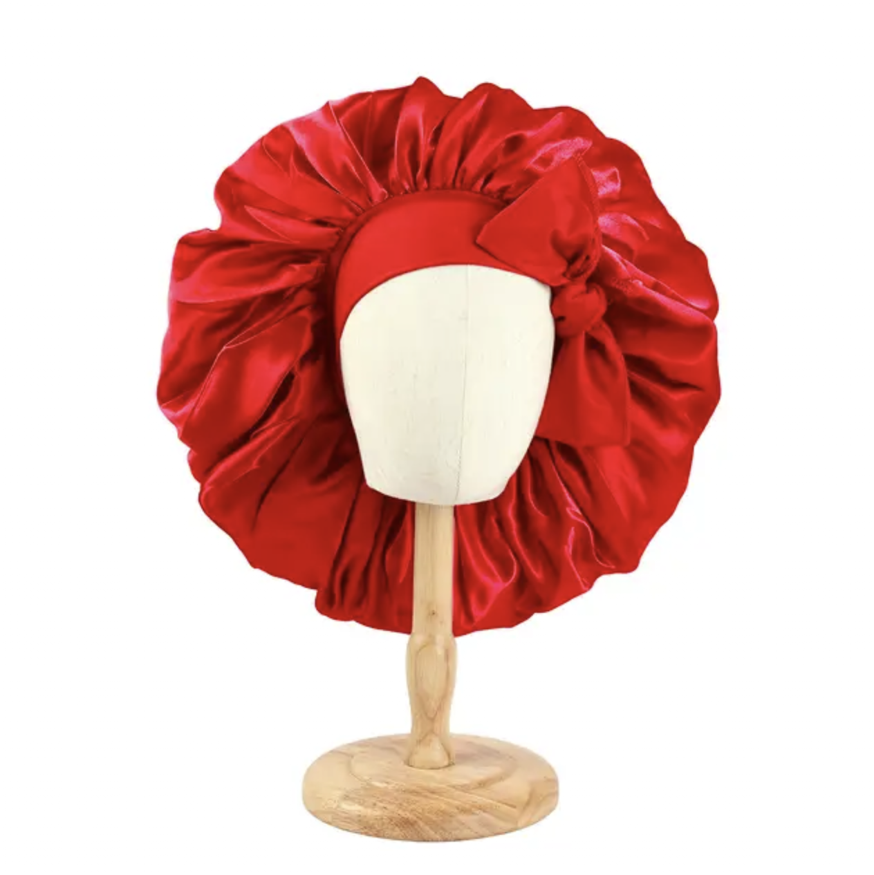2026 New Women Large Satin Bonnet Silky Night Sleeping Cap with Stretchy Tie Band Shower Cap Curly Braid Hair Head Cover Turban