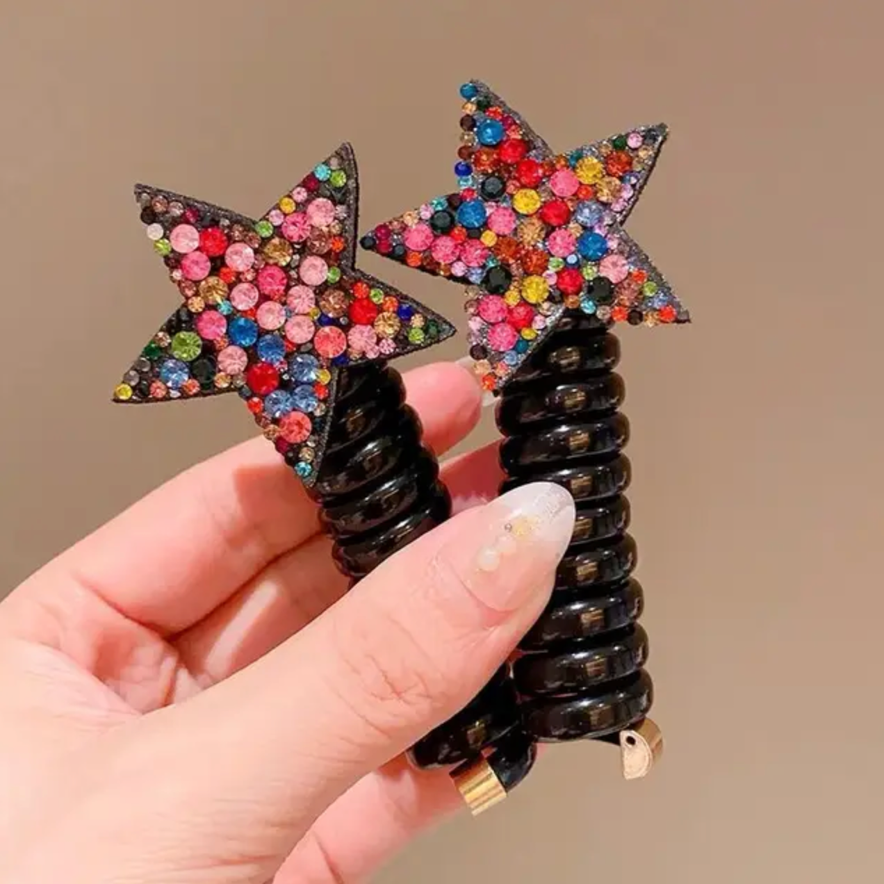 2PCS rope adult telephone cable ring Rabbit Cute Hair Ring Large Frosted Adult Hair Tie  head ring Children's telephone hephone Cable