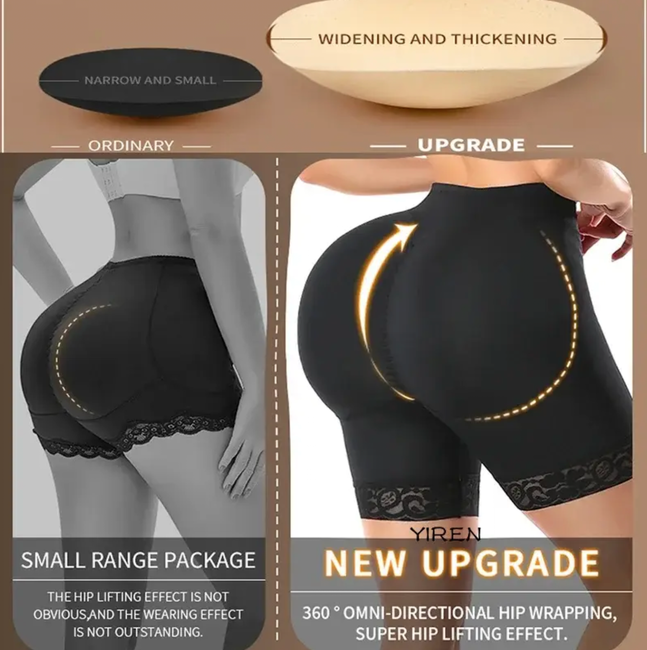 3D Butt Lifter Shorts Padded Hip Enhancer Panties for Instant Curves Seamless Body Shaper Underwear Women Big Booty Enhancement