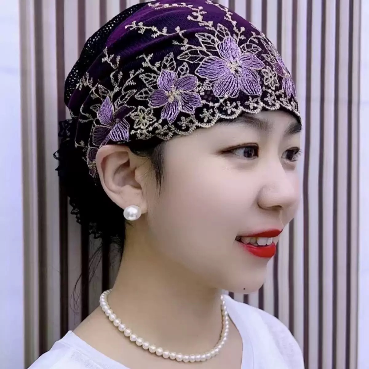 Breathable Embroidery Lace Turban Cap Muslim Women Summer Head Cover Headscarf Hat Islamic Headwear Bonnet Female Head Wraps