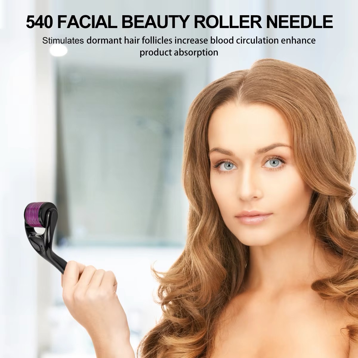 Professional 540 Derma Roller For Hair Growth Beard Growth Micro Face Roller For Skin Care