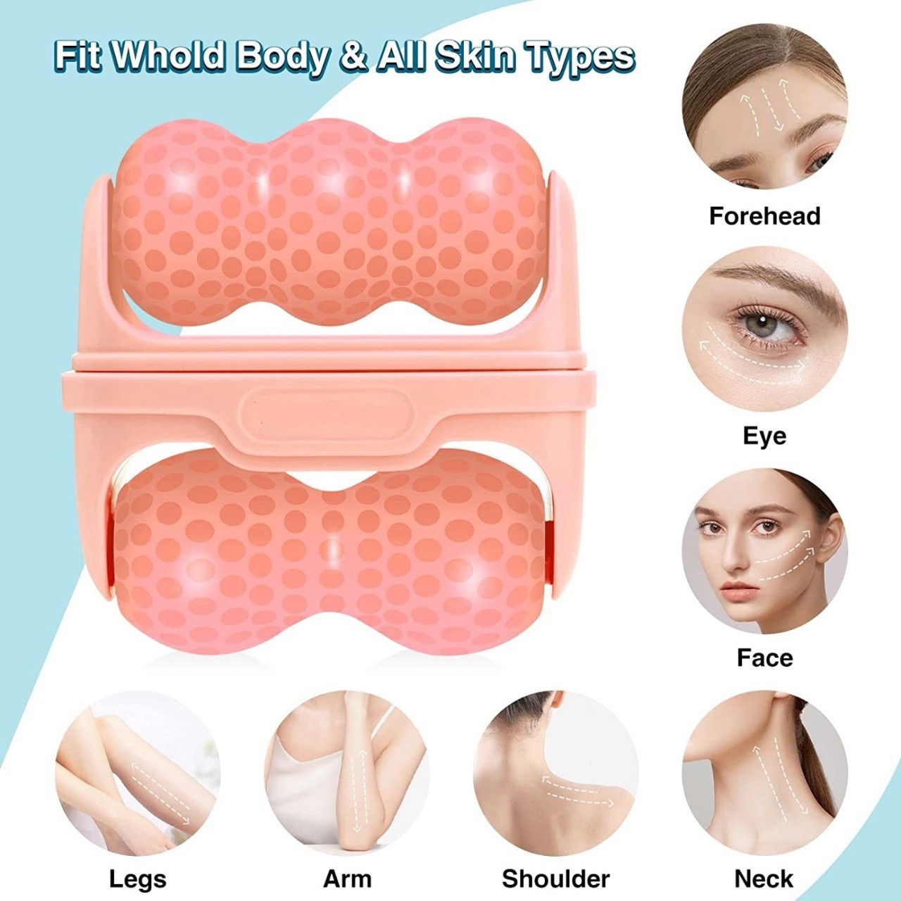 2 In 1 Ice Roller For Face Eye Pain Relief Facial Cold Massage Roller Skin Care Pain Relief Makeup Care Tool