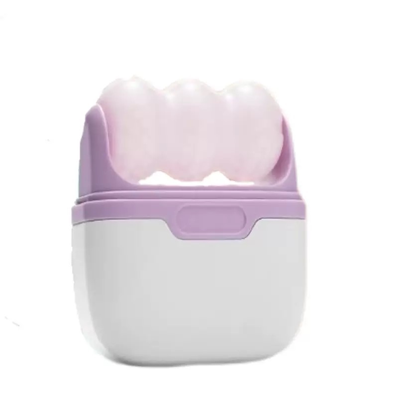 Double-headed ice roller, used for facial and head massage, made of resin material, non-electric skin care tool