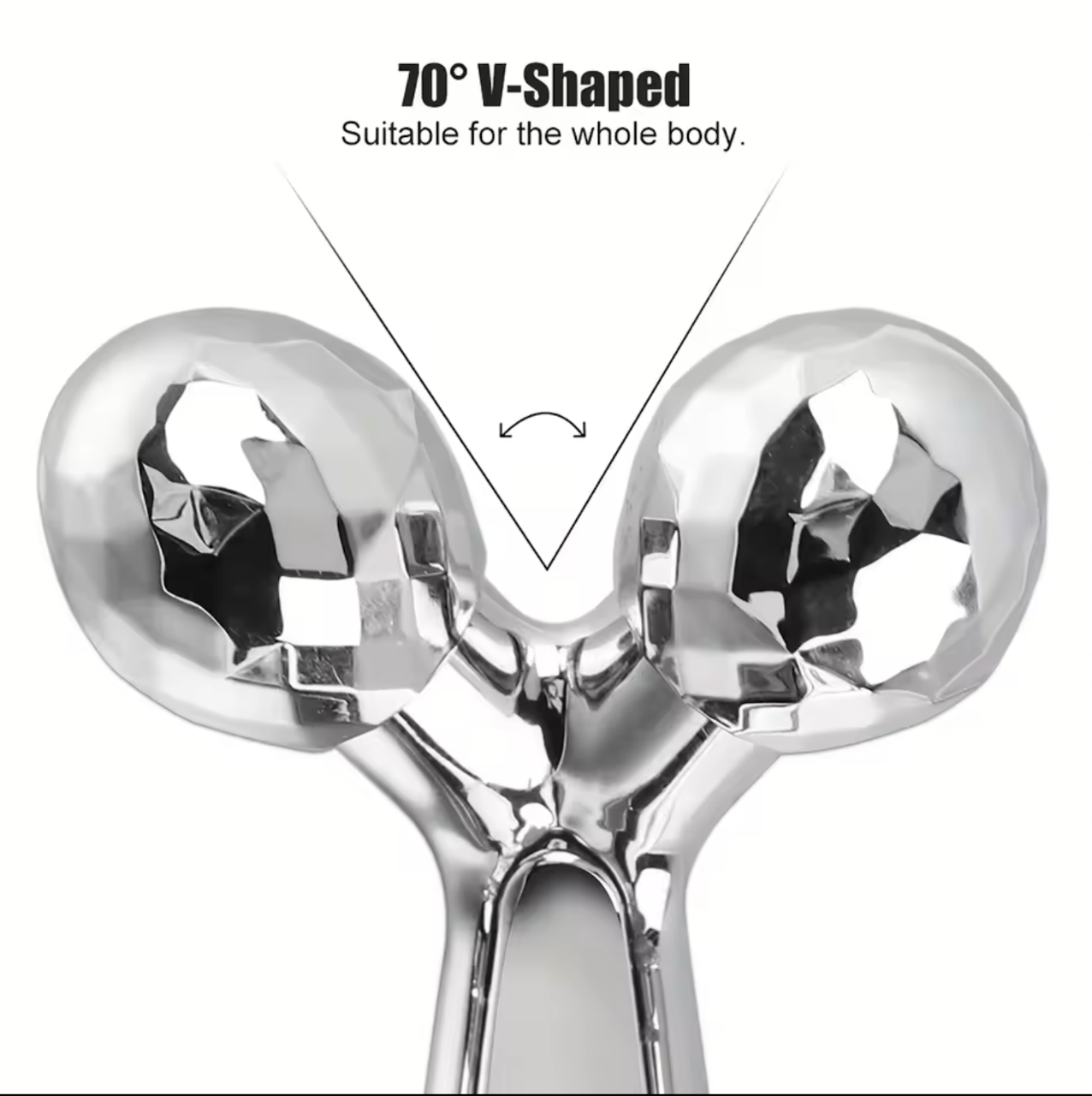 Facial care set, including a stainless steel facial gua sha tool with 3D roller massage function and an eye massager