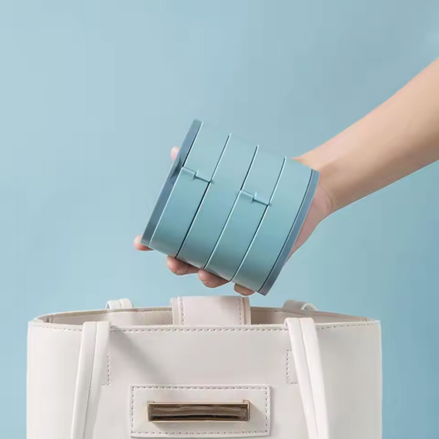 Multi-layer Rotary Jewelry Box Cosmetic Mirror for Ring Necklace Earrings Jewelry Organizer Large-capacity Dustproof Storage Box