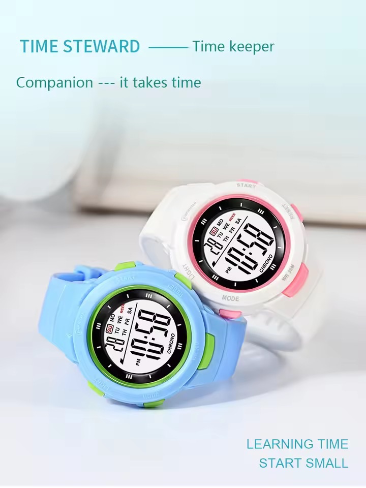 Kids Watches Fashion Luminous Waterproof Alarm Clock Smart Watches Boys and Girls Student Electronic Watch Gift
