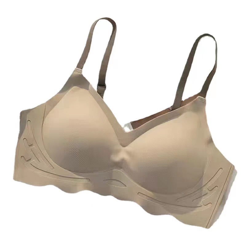 Lightweight Breathable Seamless Bra for Women Push-Up & Side-Support Smooth Back Design Wire-Free Sports & Sleep Bra