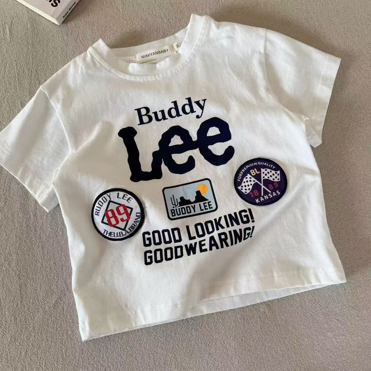 2026 Children's Cotton Short Sleeve White Blue Greent-shirt Boys' Summer Baby Clothes Kids Boy Tops Toddler Casual Tee Shirts