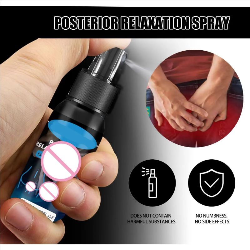 Silk Anal Analgesic Sex Lubricant Posterior Relaxation Spray Water-Based Pain Relief Anal Sex Oil for Adults Gay Women Men Delay