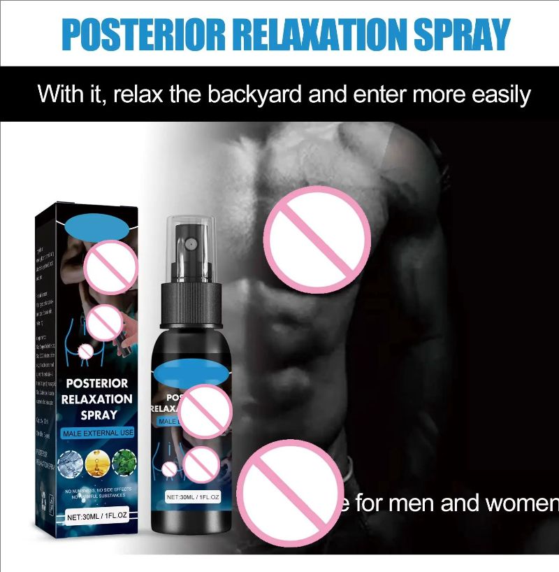 Silk Anal Analgesic Sex Lubricant Posterior Relaxation Spray Water-Based Pain Relief Anal Sex Oil for Adults Gay Women Men Delay