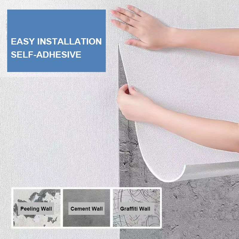 Wallpaper Self-adhesive Large Roll Waterproof And Moisture-proof Wall Cloth 3D Three-dimensional Wall Stickers Bedroom Living Room Warm Home  Decoration Self-pasted  Wallpaper（Diatom mud）