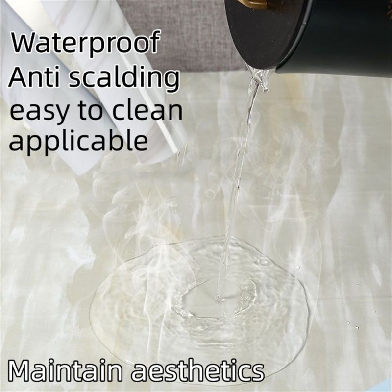 Marble Self-adhesive Kitchen Waterproof And Oil Repellent Sticker Stove Top High Temperature Tile Desktop Wallpaper Furniture Renovation Sticker