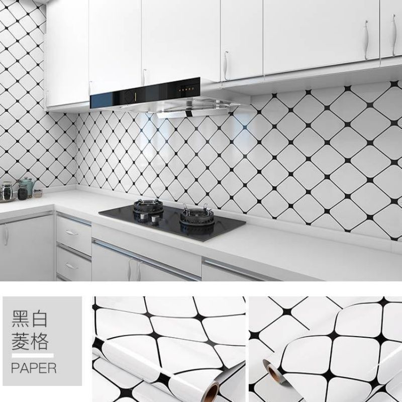 Marble Self-adhesive Kitchen Waterproof And Oil Repellent Sticker Stove Top High Temperature Tile Desktop Wallpaper Furniture Renovation Sticker