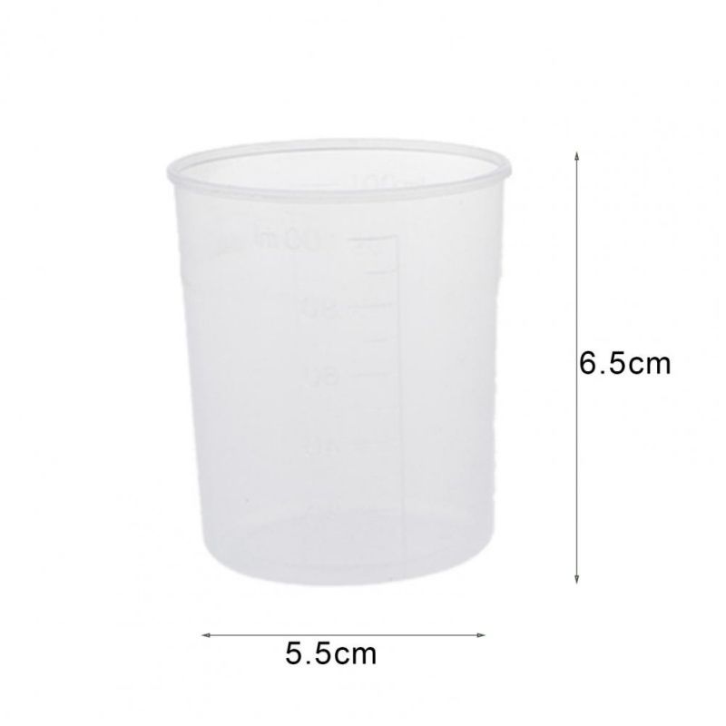 3 PCS /Set 100ML Plastic Measuring Cup  With Graduated Beaker  Reusable Stackable  For Home Kitchen And Laboratory Use