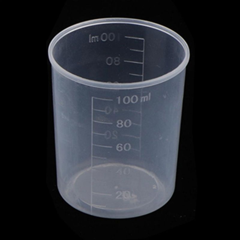 3 PCS /Set 100ML Plastic Measuring Cup  With Graduated Beaker  Reusable Stackable  For Home Kitchen And Laboratory Use