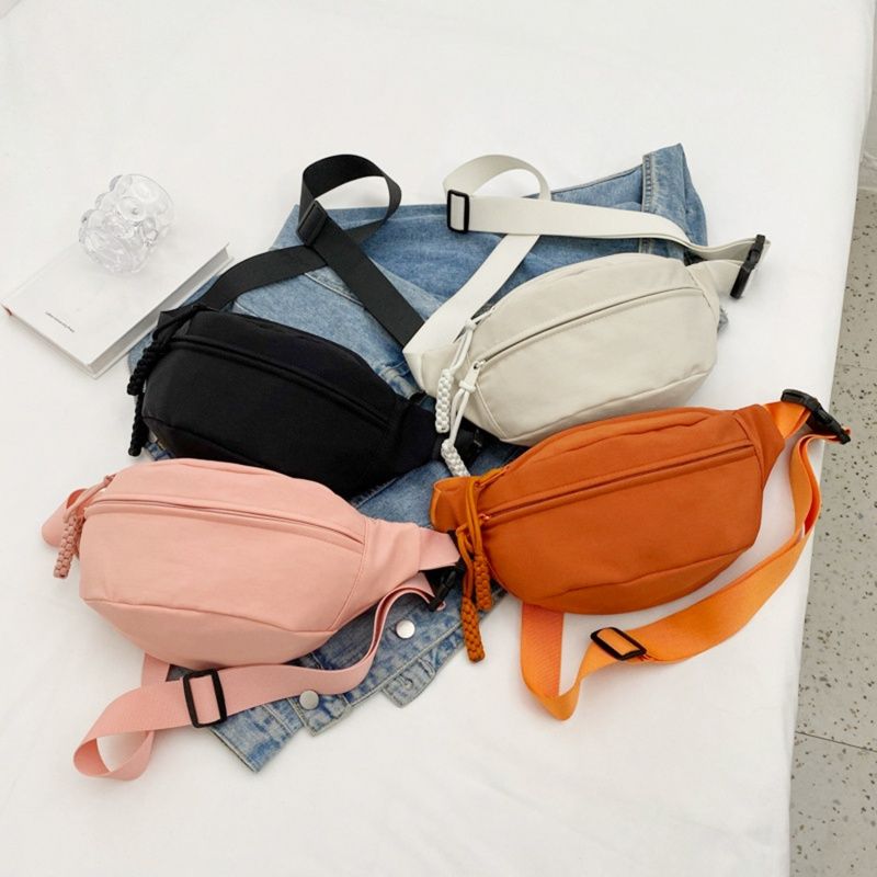 Women New Canvas Leisure Bag  Fashion Crossbody Bag Portable Zipper Canvas Chest Bag Shoulder Bag Waist Bag Sports And Leisure