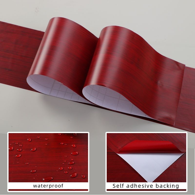 Self-adhesive Wood Grain Stickers Old Furniture Wardrobes Desks Waterproof  Against Moisture  Stickers Renew Imitation Wood  Stickers