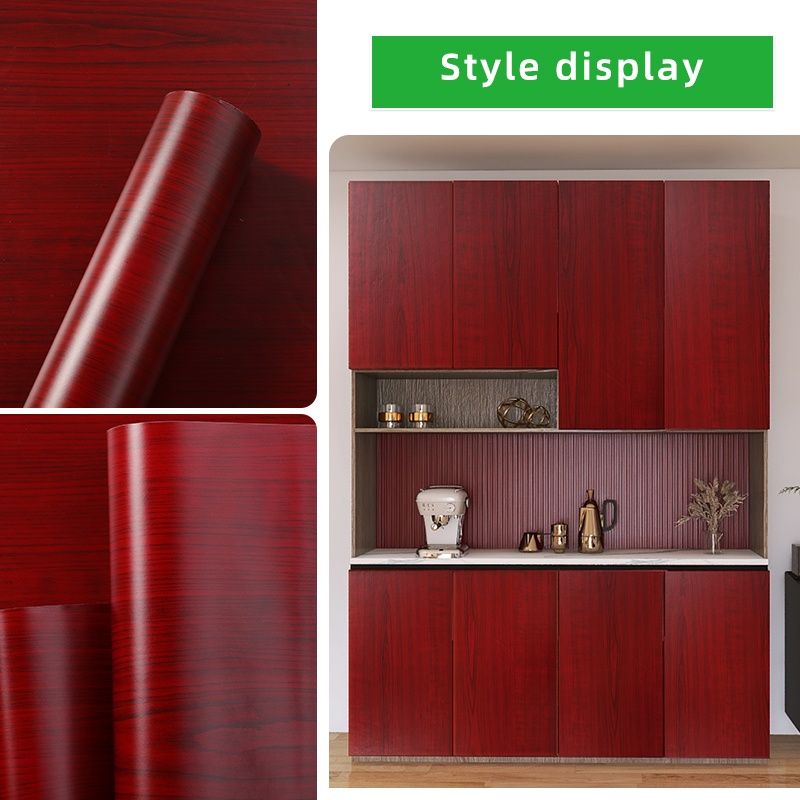 Self-adhesive Wood Grain Stickers Old Furniture Wardrobes Desks Waterproof  Against Moisture  Stickers Renew Imitation Wood  Stickers