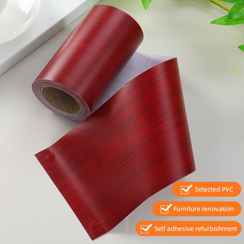 Self-adhesive Wood Grain Stickers Old Furniture Wardrobes Desks Waterproof  Against Moisture  Stickers Renew Imitation Wood  Stickers