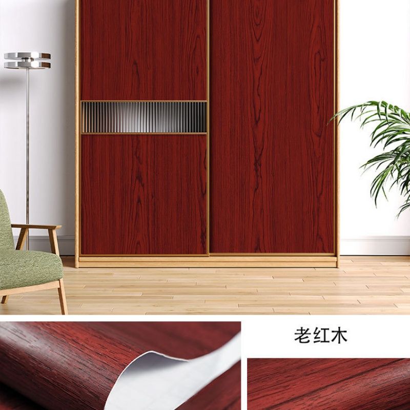 Self-adhesive Wood Grain Stickers Old Furniture Wardrobes Desks Waterproof  Against Moisture  Stickers Renew Imitation Wood  Stickers