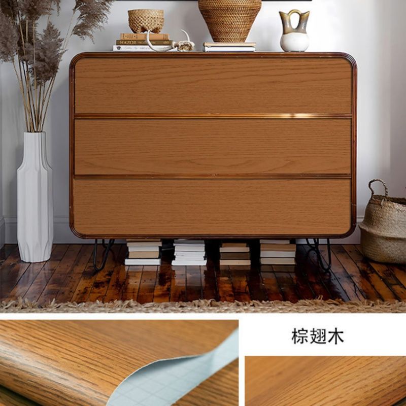 Self-adhesive Wood Grain Stickers Old Furniture Wardrobes Desks Waterproof  Against Moisture  Stickers Renew Imitation Wood  Stickers