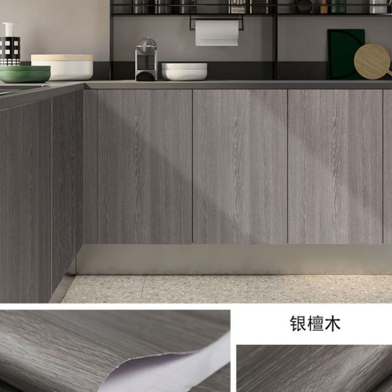 Self-adhesive Wood Grain Stickers Old Furniture Wardrobes Desks Waterproof  Against Moisture  Stickers Renew Imitation Wood  Stickers