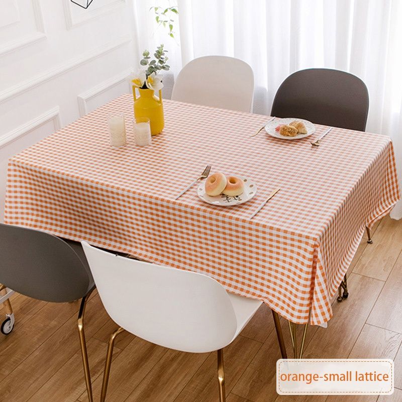 PVC Tablecloth Simple Waterproof And Oil-proof Table Cloth  Kitchen Living Room  Tablecloth Nordic Checkered Coffee Table Tablecloth
