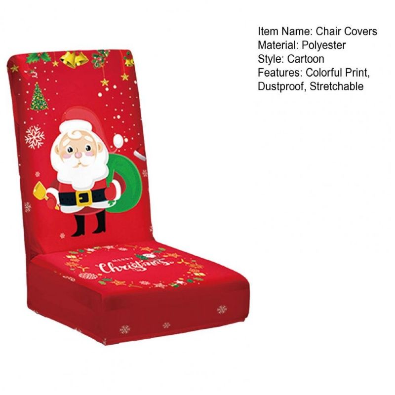Christmas Chair Cover  High Chair Back Dining Chair Cover Home Ornament Xmas Atmosphere Decorative Elastic Chair Cover 2025 Christmas Gift