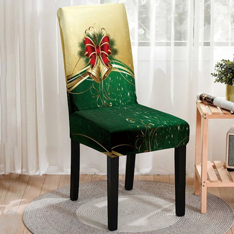 Christmas Chair Cover  High Chair Back Dining Chair Cover Home Ornament Xmas Atmosphere Decorative Elastic Chair Cover 2025 Christmas Gift