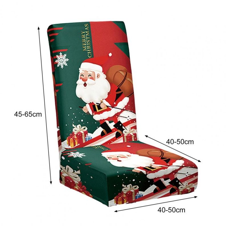 Christmas Chair Cover  High Chair Back Dining Chair Cover Home Ornament Xmas Atmosphere Decorative Elastic Chair Cover 2025 Christmas Gift