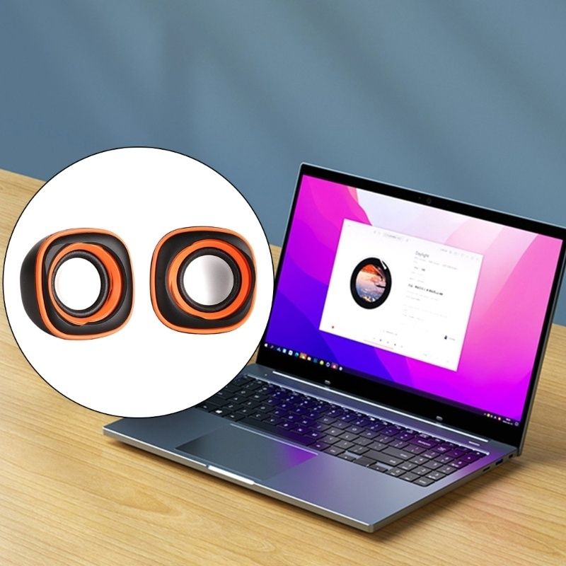 Computer Small Audio Mini Desktop Computer  Laptop Sound Equipment Multimedia USB Wired Speaker Portable Home 2.0 Horn Subwoofer Speaker Small Body Big Power Fashionable Appearance Computer Must
