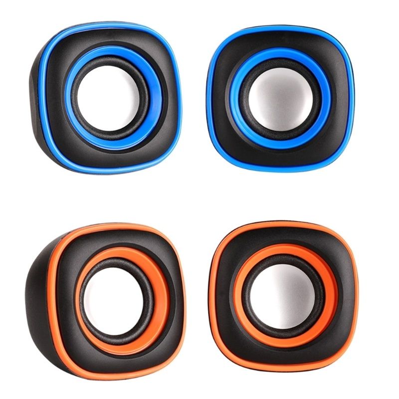 Computer Small Audio Mini Desktop Computer  Laptop Sound Equipment Multimedia USB Wired Speaker Portable Home 2.0 Horn Subwoofer Speaker Small Body Big Power Fashionable Appearance Computer Must