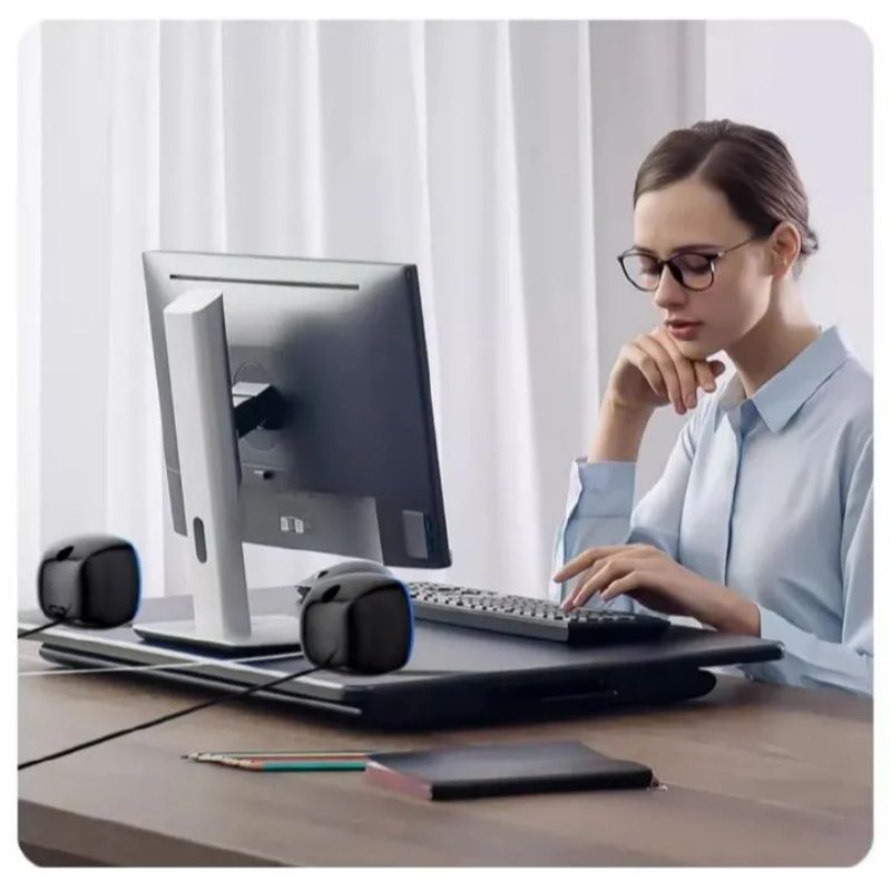 Computer Small Audio Mini Desktop Computer  Laptop Sound Equipment Multimedia USB Wired Speaker Portable Home 2.0 Horn Subwoofer Speaker Small Body Big Power Fashionable Appearance Computer Must