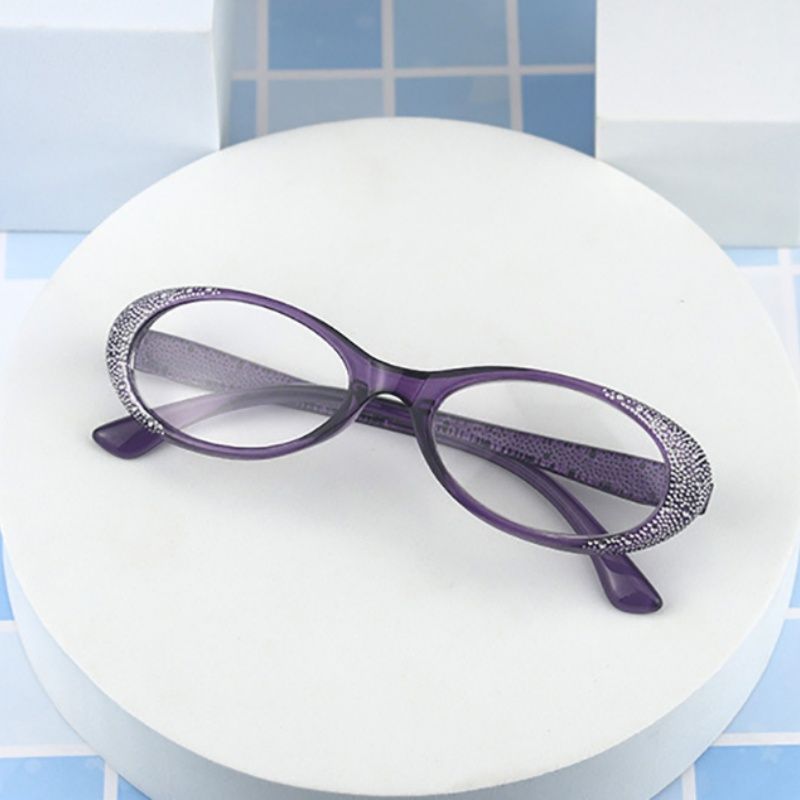 Luxury Fashion Lady Reading Glasses Anti Blue Light  Diamond Cat Eye Vintage Transparent  Reading Glasses Intellectual Elegance