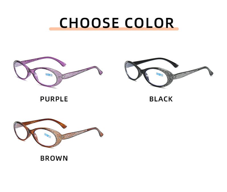 Luxury Fashion Lady Reading Glasses Anti Blue Light  Diamond Cat Eye Vintage Transparent  Reading Glasses Intellectual Elegance