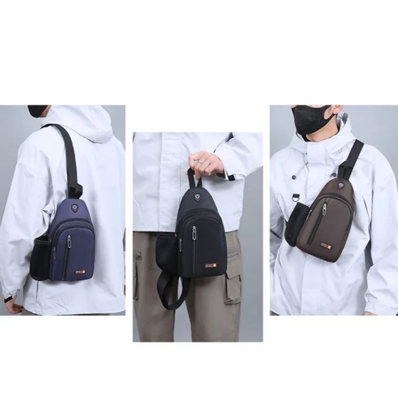 Men's Chest Bag, Large-capacity Leisure Waterproof   Crossbody Bag ,Portable Outdoor Sports Fashionable Bag  Tide Brand Bag