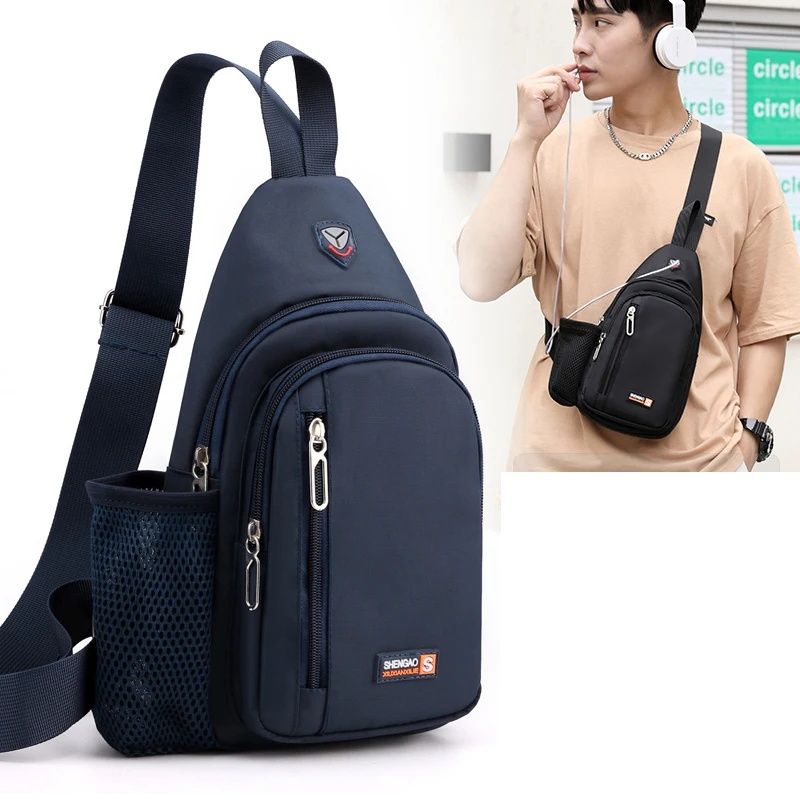 Men's Chest Bag, Large-capacity Leisure Waterproof   Crossbody Bag ,Portable Outdoor Sports Fashionable Bag  Tide Brand Bag