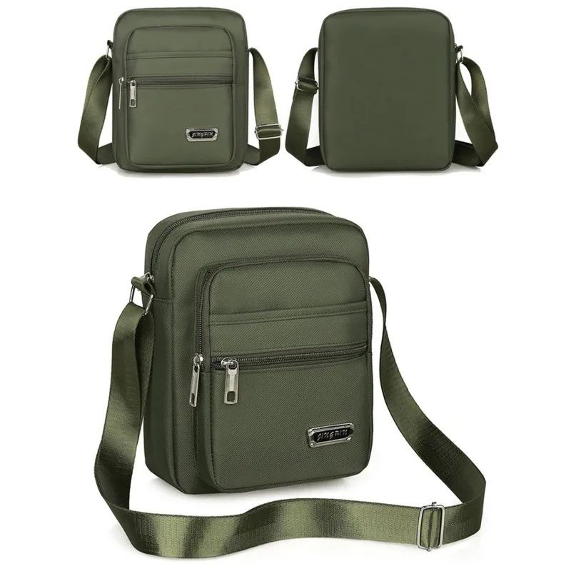 Men Single Shoulder Crossbody Bags  Leisure Multifunction Multi Layer  Shoulder Sling Pack Thickened Nylon Cloth Material Is Waterproof And Breathable Outdoor Storage Bag