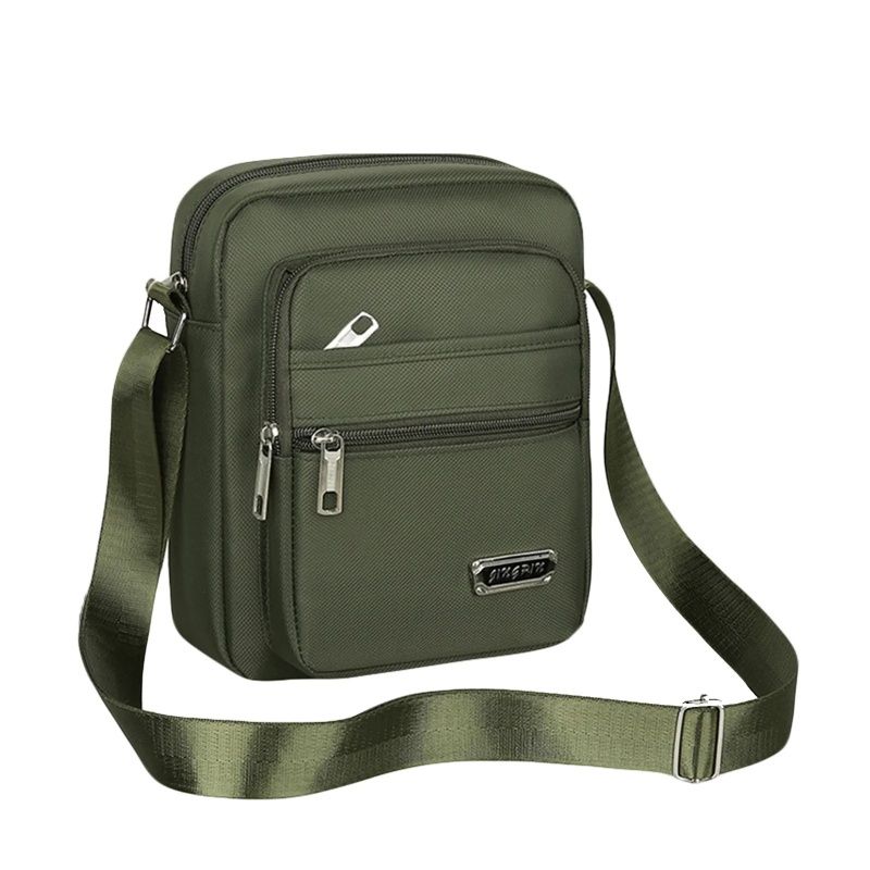 Men Single Shoulder Crossbody Bags  Leisure Multifunction Multi Layer  Shoulder Sling Pack Thickened Nylon Cloth Material Is Waterproof And Breathable Outdoor Storage Bag
