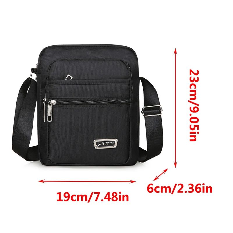 Men Single Shoulder Crossbody Bags  Leisure Multifunction Multi Layer  Shoulder Sling Pack Thickened Nylon Cloth Material Is Waterproof And Breathable Outdoor Storage Bag
