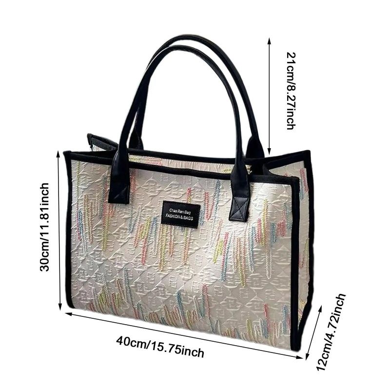 Latest Fashion Canvas Tote Bag ，Large Capacity Multi-functional Design Temperament Color Retro Underarm Bag Shoulder Bag ，Mommy Shopping Bag