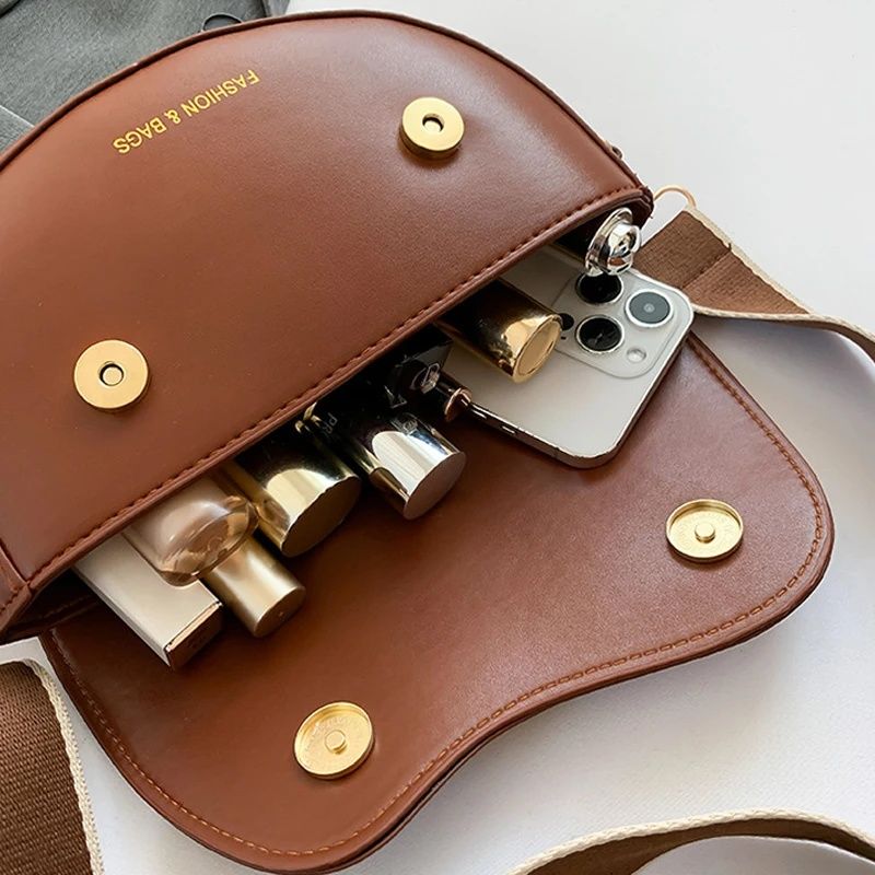 Vintage Texture  Leopard Print Ladies Handbags， PU Leather  Shoulder Crossbody Bag Saddle Bag，Luxury Versatile  Perfect For Outdoor Streetwear And Holiday Gifts