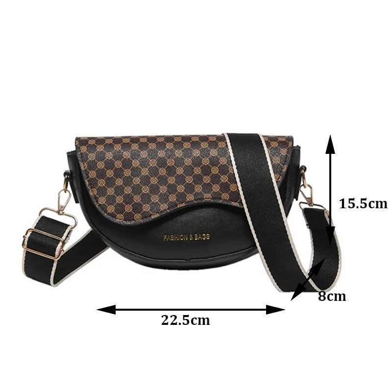 Vintage Texture  Leopard Print Ladies Handbags， PU Leather  Shoulder Crossbody Bag Saddle Bag，Luxury Versatile  Perfect For Outdoor Streetwear And Holiday Gifts