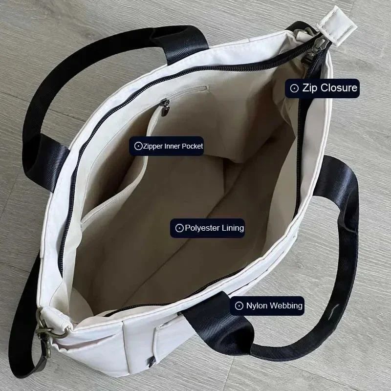 New Design Waterproond Stylish  Canvas Tote  Simple Versatile Shoulder, Portable Lunch Box Bag ,Durable Adjustable Strap   Multi-pocket  Travel Bag Student Purses