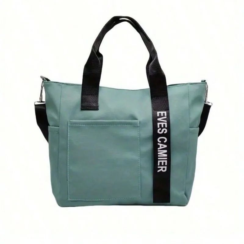 New Design Waterproond Stylish  Canvas Tote  Simple Versatile Shoulder, Portable Lunch Box Bag ,Durable Adjustable Strap   Multi-pocket  Travel Bag Student Purses